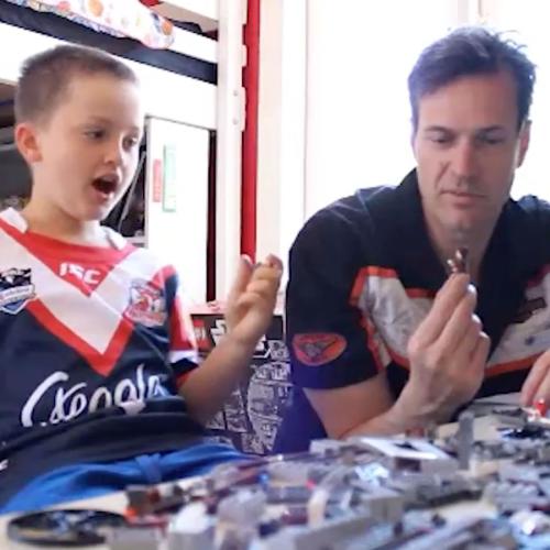 Remember That Time Jonesy Tried To Build LEGO With Amanda Keller's Son?
