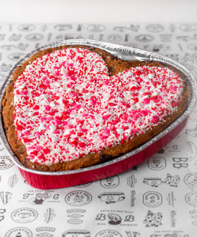 This Cookie Store Is Selling A 1kg Choc Chip Cookie Heart For Valentine's Day!