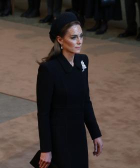 Princess Catherine Wears Queen's Brooch At Service